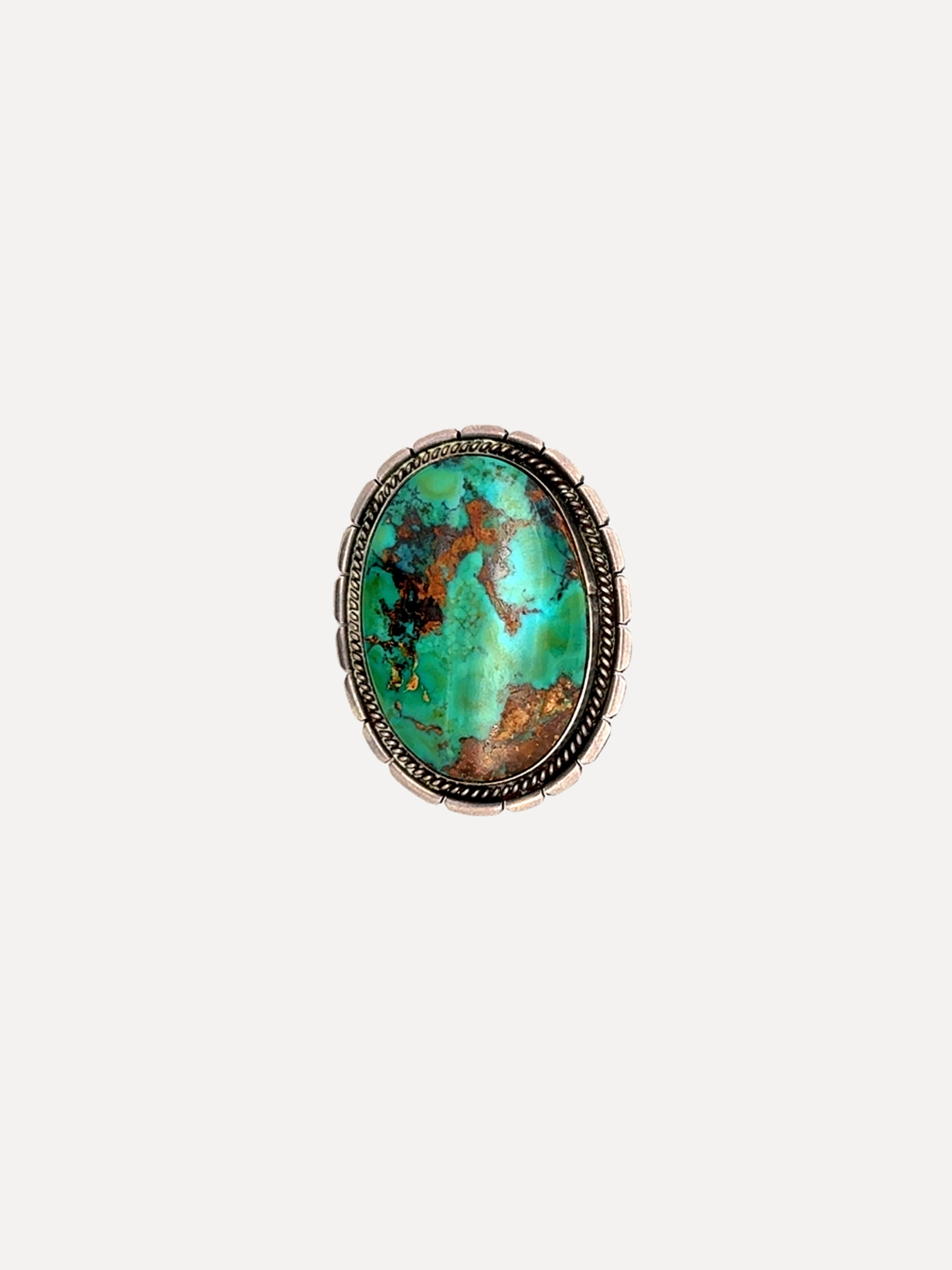 Vintage Oval Turquoise Brooch