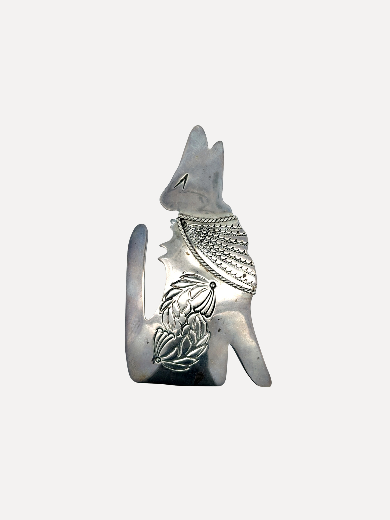 Vintage Sterling Coyote Pin/Pendant