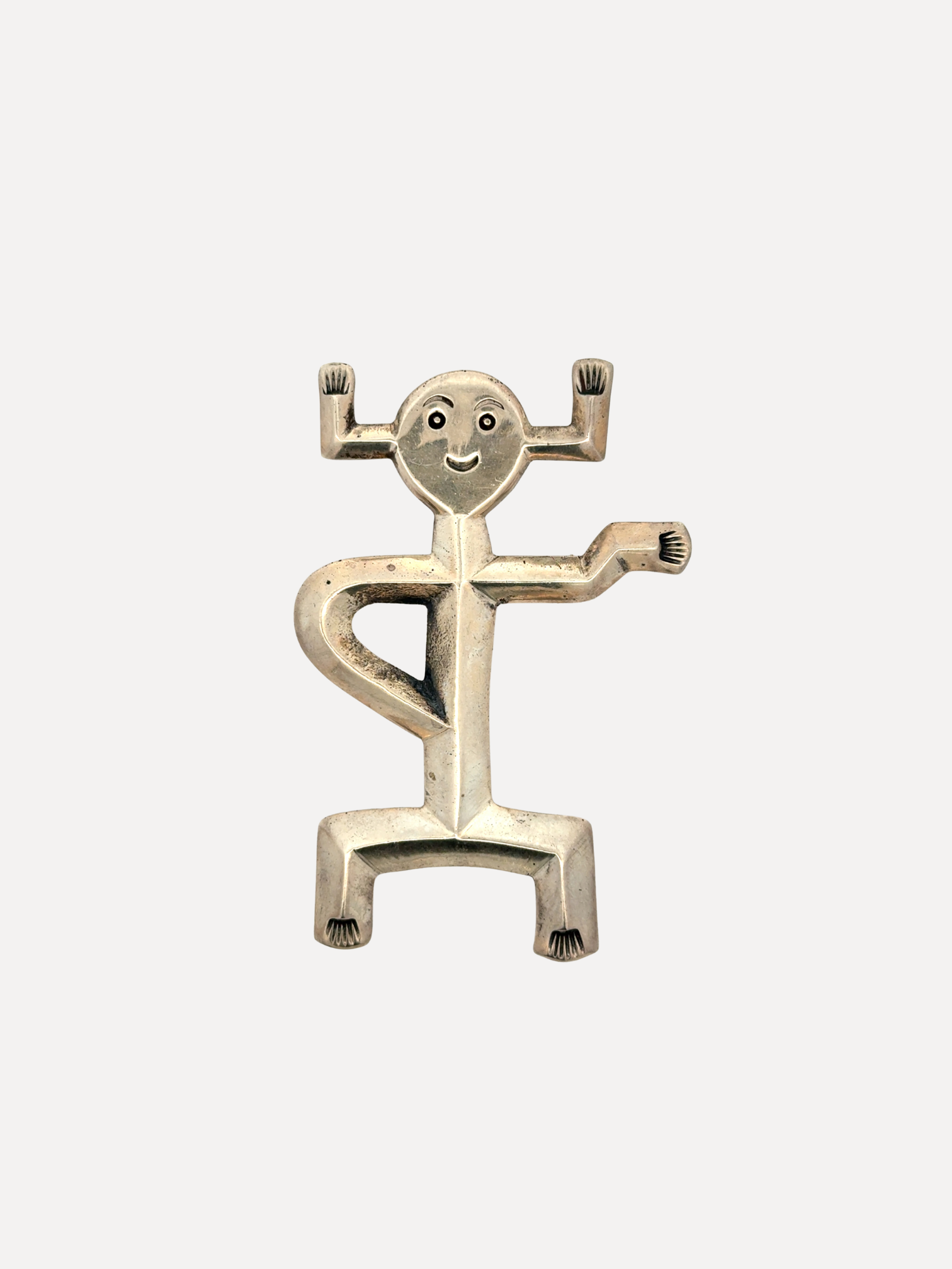 Vintage Sterling Sandcast Yei Figure Pin