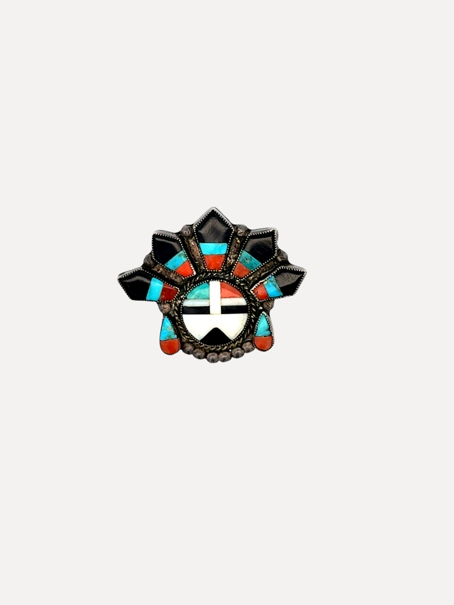 Vintage Zuni Sunface Brooch