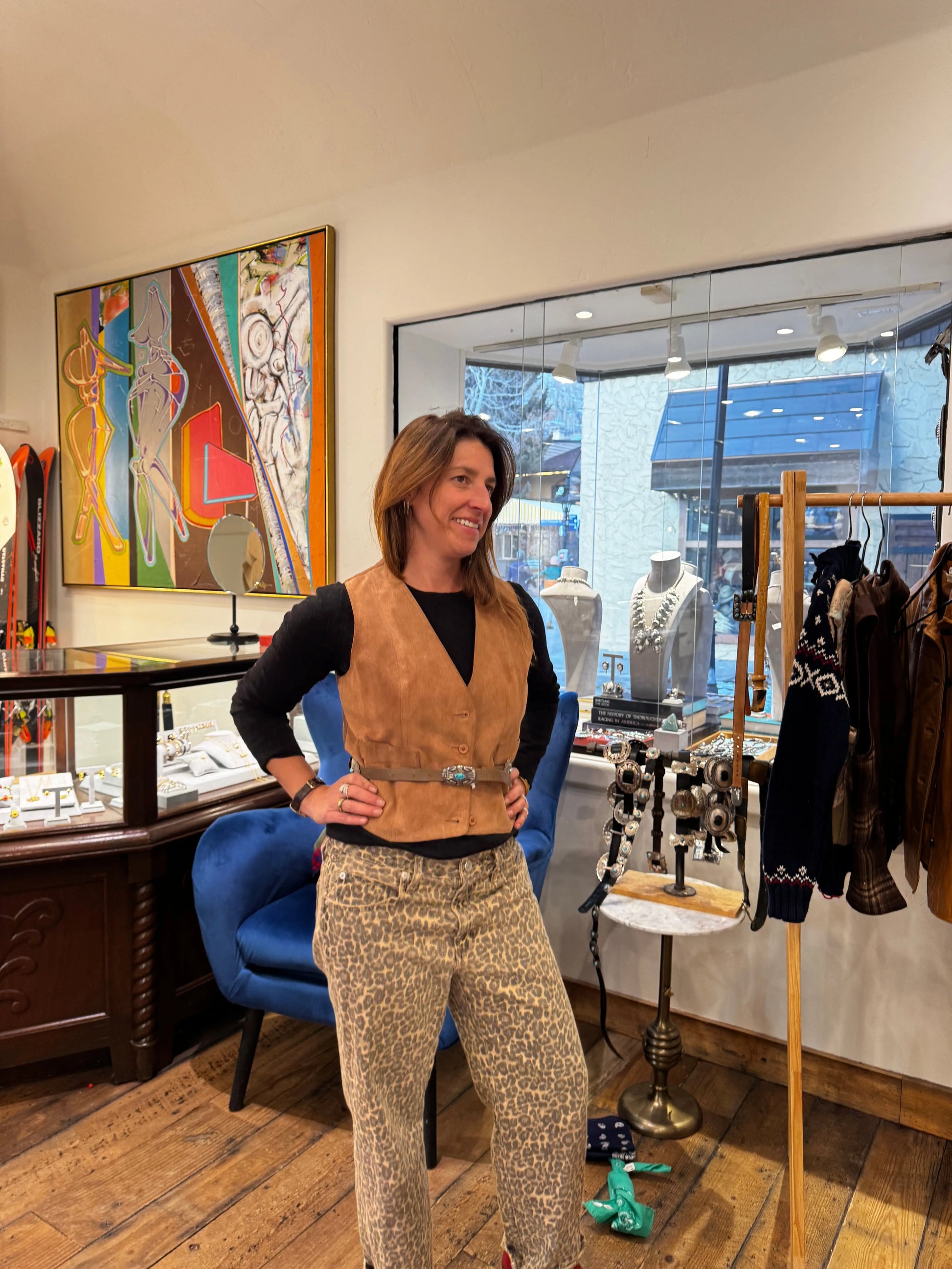 Western Caramel Suede Vest Western Caramel Suede Vest Vintage at the Squash Blossom Vintage at the Squash Blossom  Squash Blossom Vail