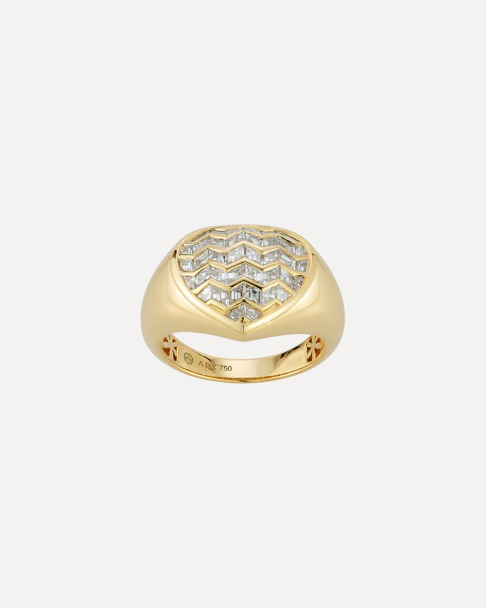 White Diamond Venus Shield Ring