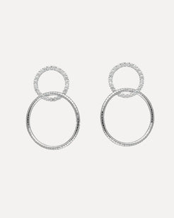 White Gold Interlocking Hoop Earrings White Gold Interlocking Hoop Earrings Mattia Cielo Mattia Cielo  Squash Blossom Vail