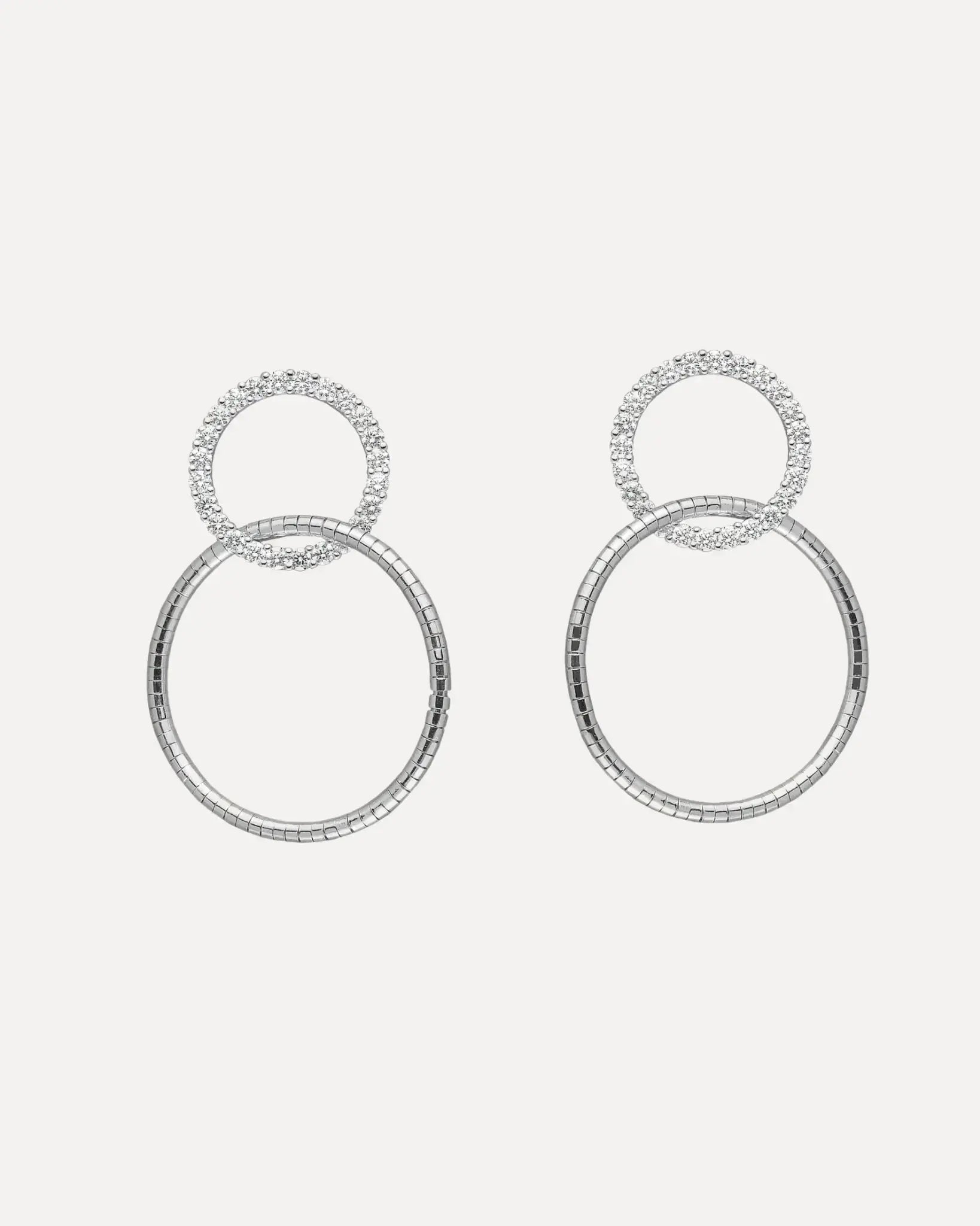 White Gold Interlocking Hoop Earrings White Gold Interlocking Hoop Earrings Mattia Cielo Mattia Cielo  Squash Blossom Vail
