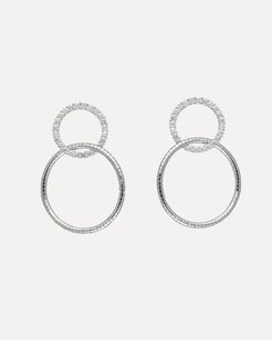 White Gold Interlocking Hoop Earrings White Gold Interlocking Hoop Earrings Mattia Cielo Mattia Cielo  Squash Blossom Vail