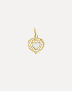 White Lace Heart Pendant White Lace Heart Pendant Gigi Clozeau Gigi Clozeau  Squash Blossom Vail