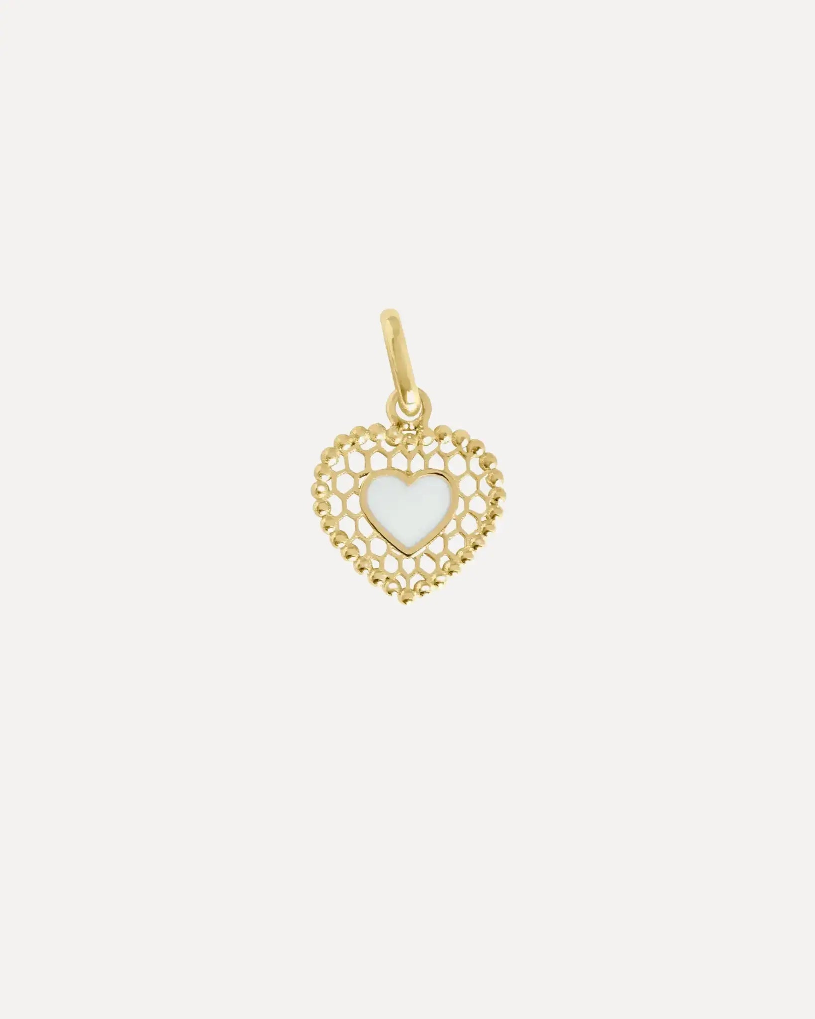 White Lace Heart Pendant White Lace Heart Pendant Gigi Clozeau Gigi Clozeau  Squash Blossom Vail