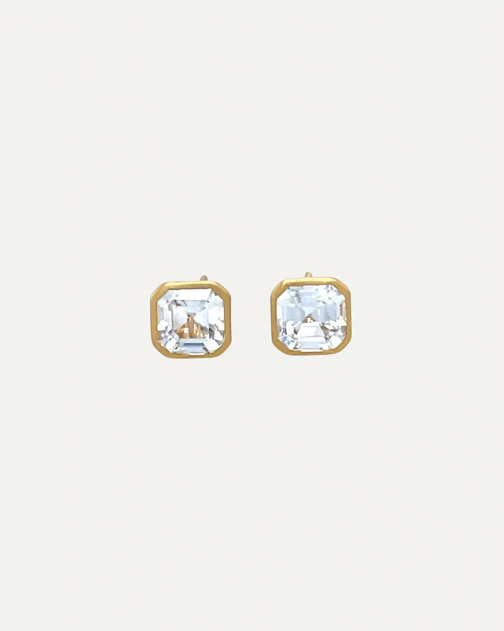 White Zircon Stud Earrings White Zircon Stud Earrings Squash Blossom Collection Squash Blossom Collection  Squash Blossom Vail