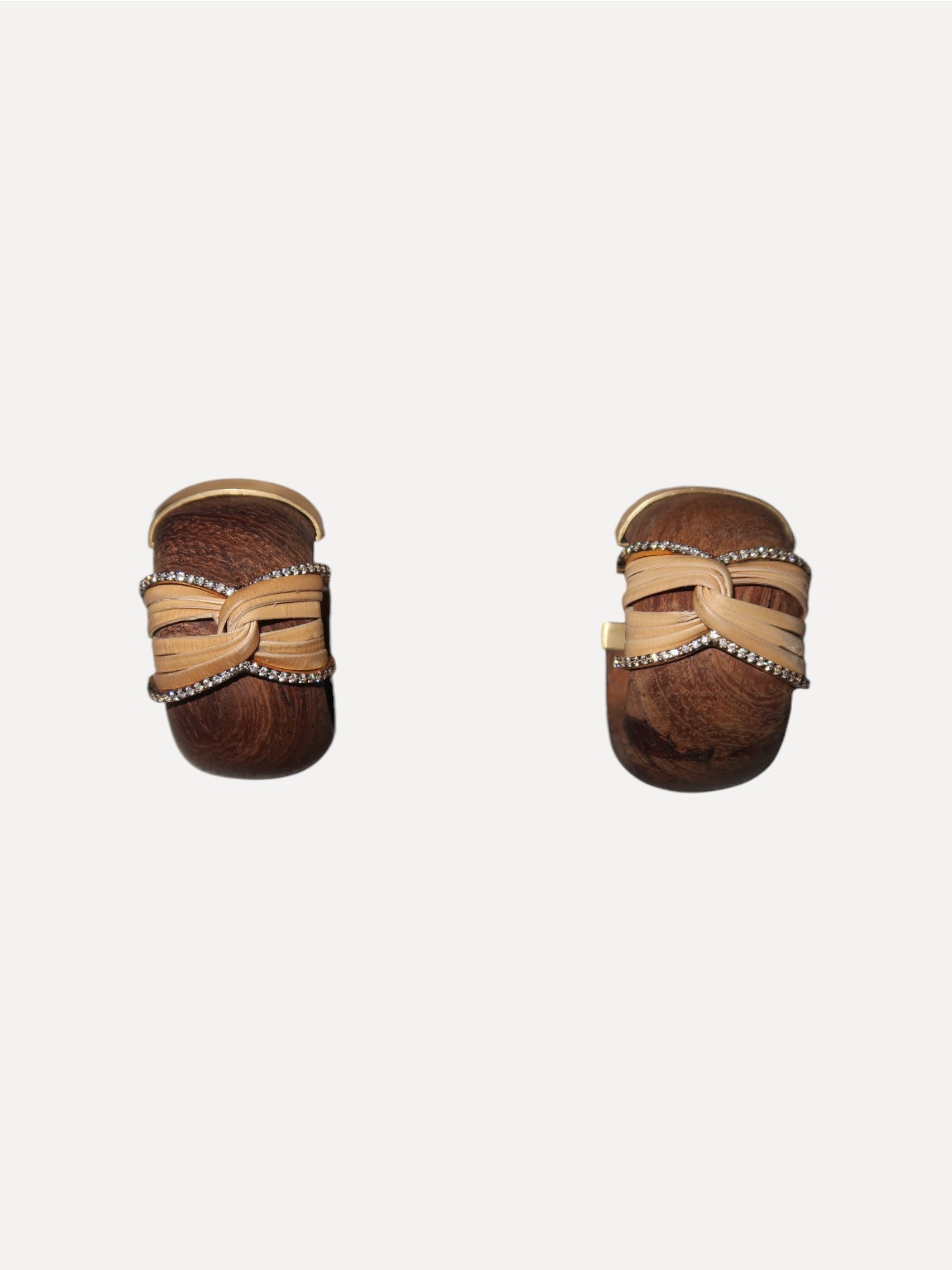 Wood hoops with bamboo and diamonds earrings Wood hoops with bamboo and diamonds earrings Silvia Furmanovich Silvia Furmanovich  Squash Blossom Vail