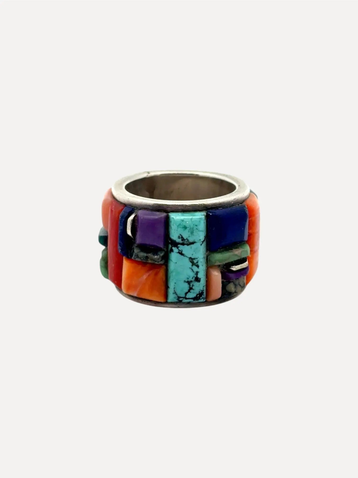 Yellowhorse Inlay Cobblestone Ring Yellowhorse Inlay Cobblestone Ring Native American Collection Native American Collection  Squash Blossom Vail
