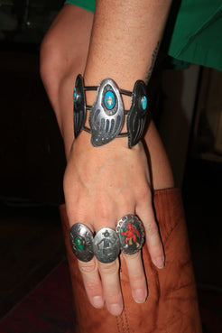 Zuni Mudhead Inlay Ring Zuni Mudhead Inlay Ring Native American Collection Native American Collection  Squash Blossom Vail