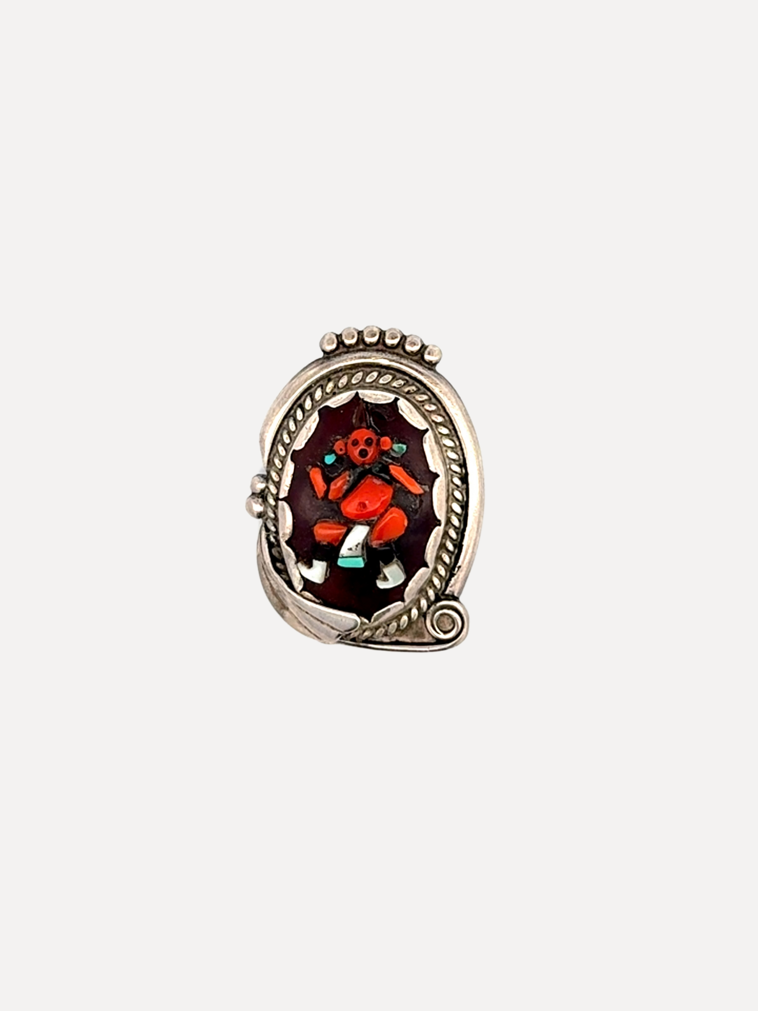 Zuni Mudhead Pendant/Pin Dancing kachina