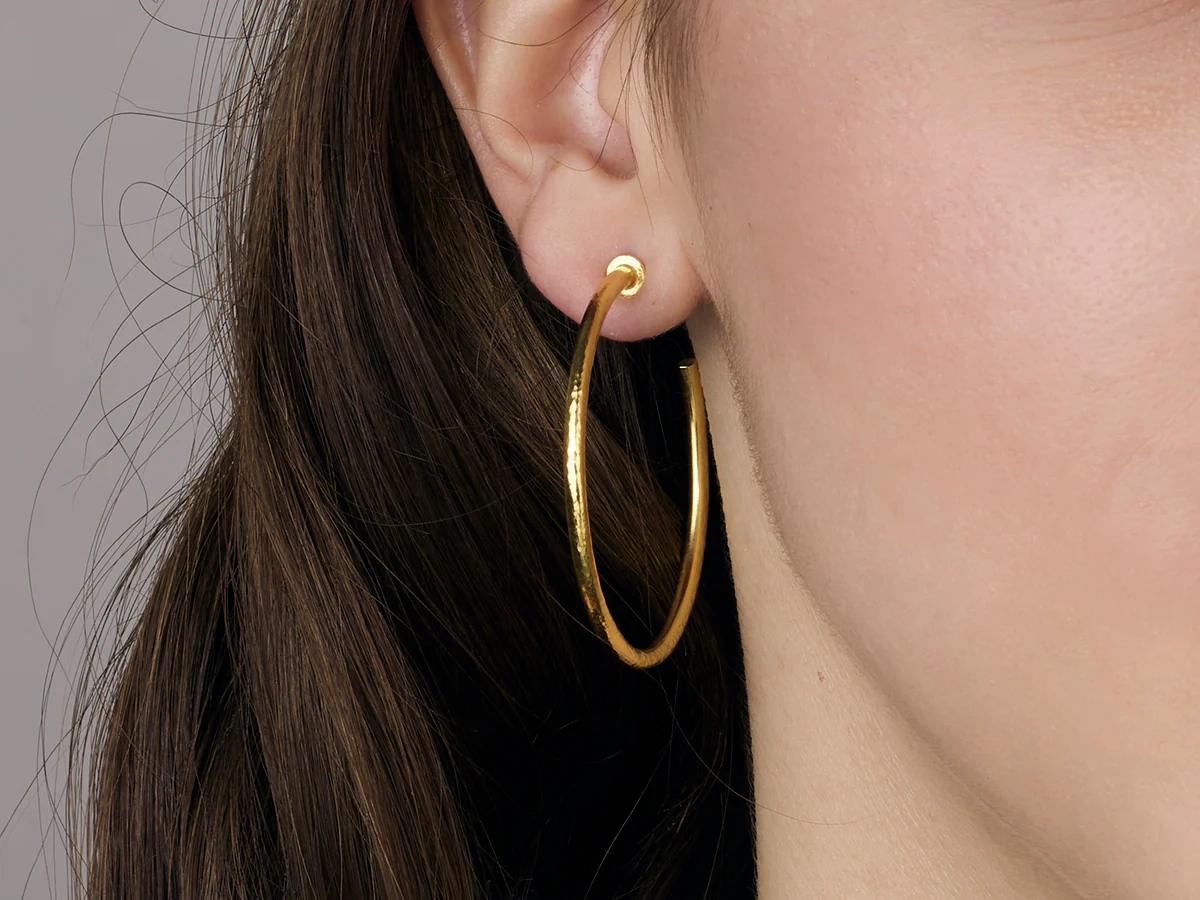 Vertigo Gold Hoop Earrings Vertigo Gold Hoop Earrings Gurhan Gurhan  Squash Blossom Vail