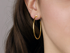 Vertigo Gold Hoop Earrings Vertigo Gold Hoop Earrings Gurhan Gurhan  Squash Blossom Vail