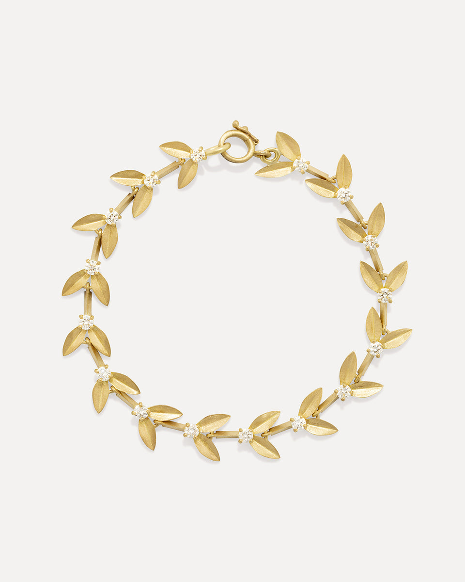 Golden Blossom Vine Bracelet