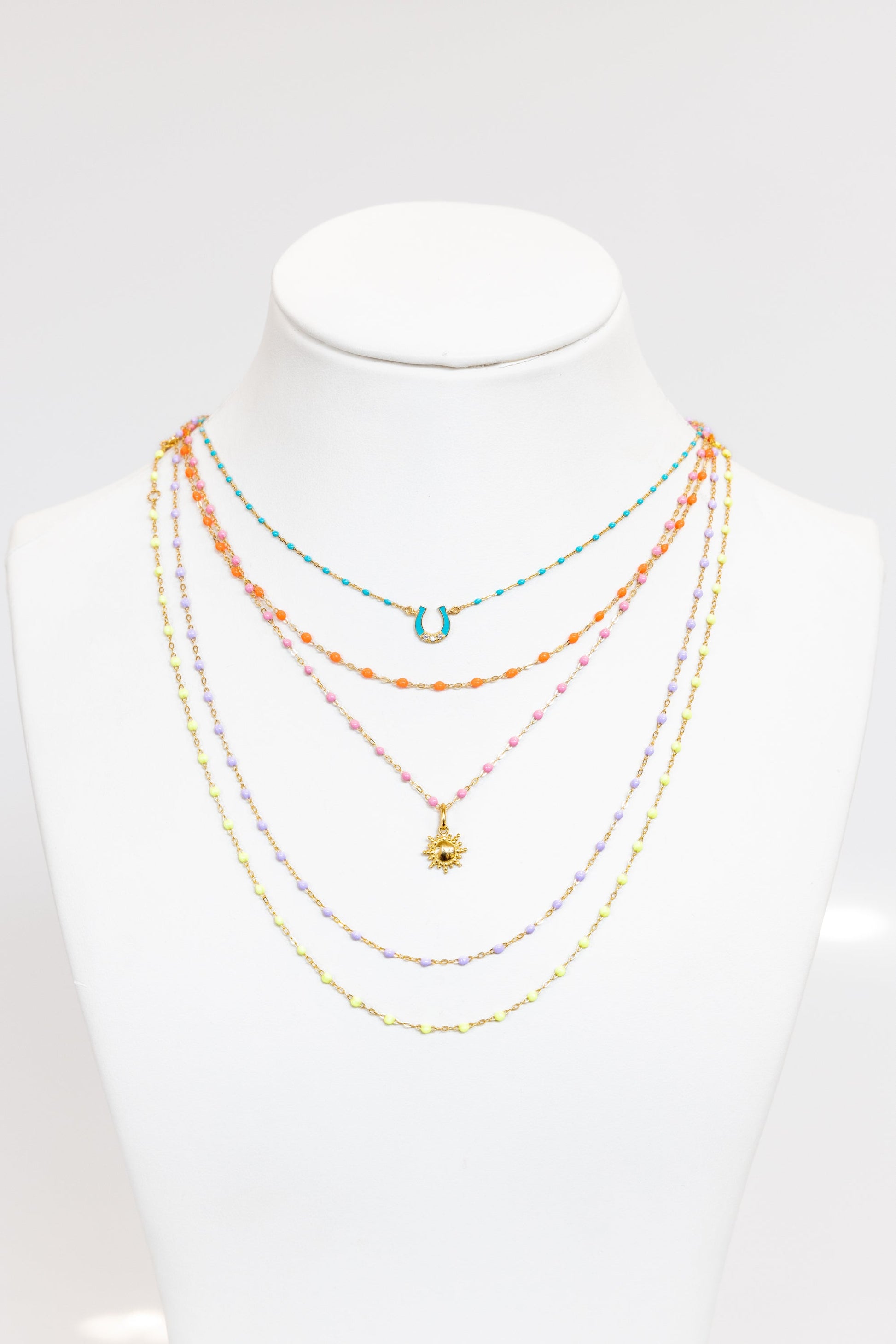 Classic Gigi Lilac resin yellow gold necklace Classic Gigi Lilac resin yellow gold necklace Gigi Clozeau Gigi Clozeau  Squash Blossom Vail