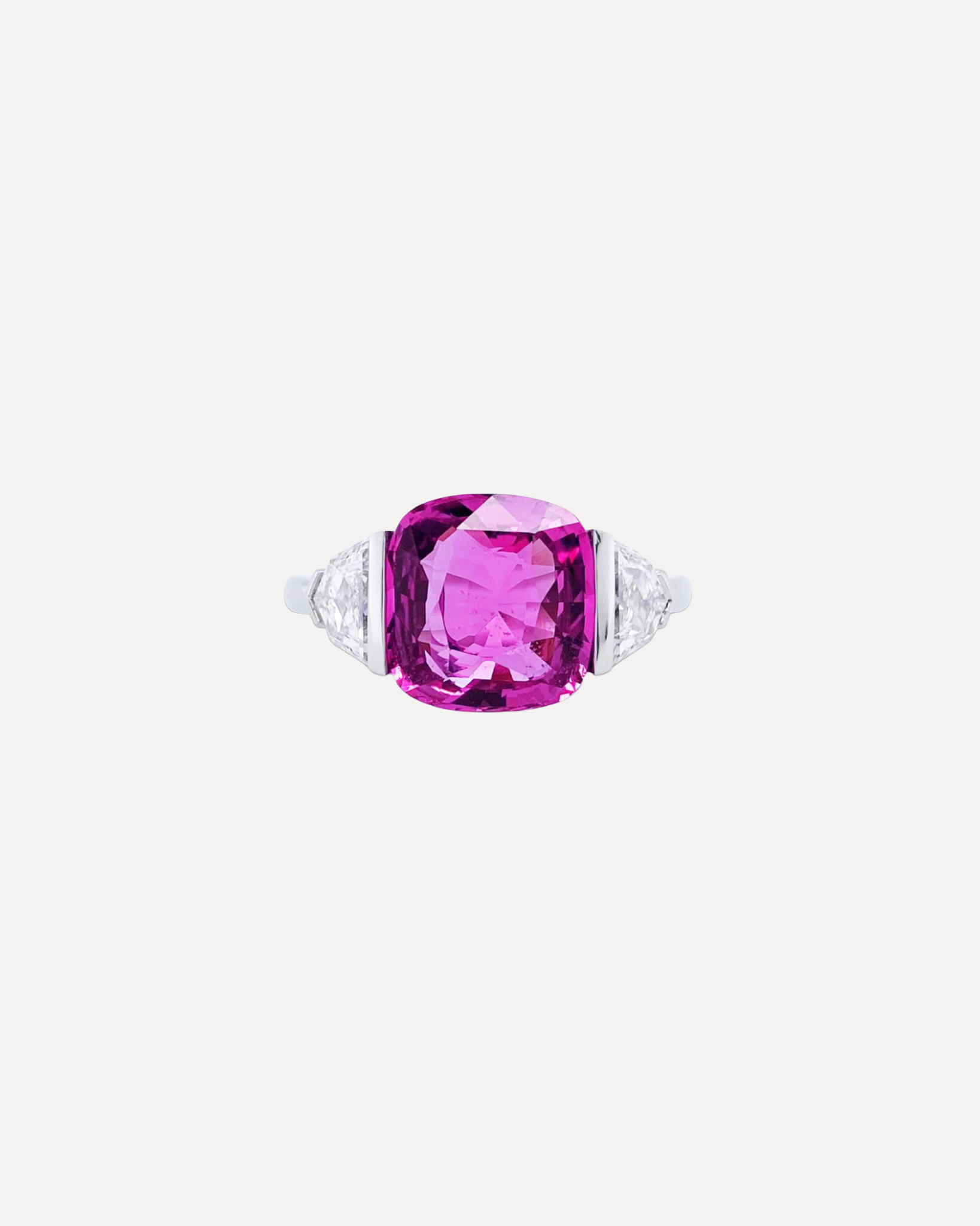 One of a kind Pink Sapphire and Diamond Ring