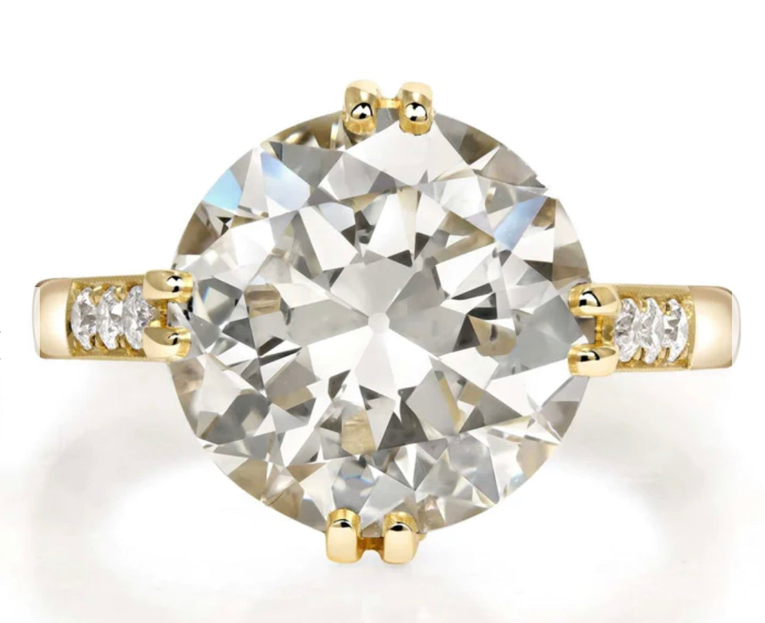 Bauer Diamond Ring Bauer Diamond Ring Single Stone Single Stone  Squash Blossom Vail