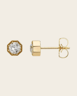 Diamond Gemma Stud Earrings Diamond Gemma Stud Earrings Single Stone Single Stone  Squash Blossom Vail