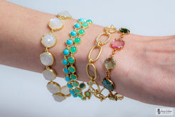 Large Rose Cut Moonstone Link Bracelet Large Rose Cut Moonstone Link Bracelet Irene Neuwirth Irene Neuwirth  Squash Blossom Vail