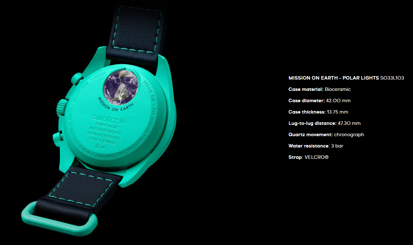 Mission on Earth Watch - Polar Lights, Omega X Swatch Mission on Earth Watch - Polar Lights, Omega X Swatch