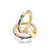 Large Rainbow & Diamond 3 Sided Hoop Earrings - Squash Blossom Vail