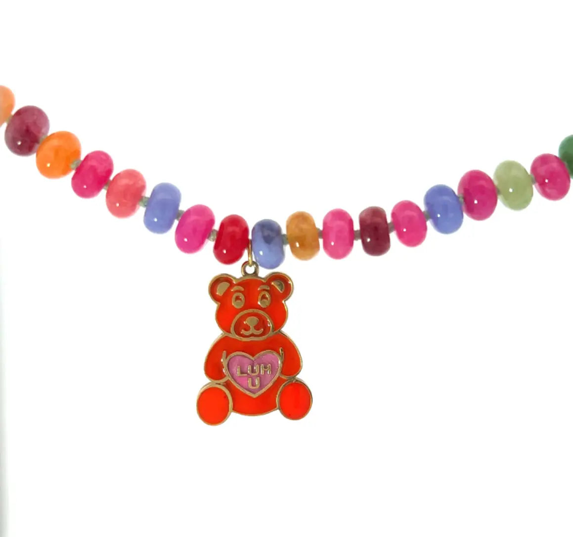 Luv U Bear with Opal Beads Established Jewelry