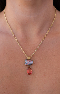 irene neuwirth boulder opal and tourmaline necklace
