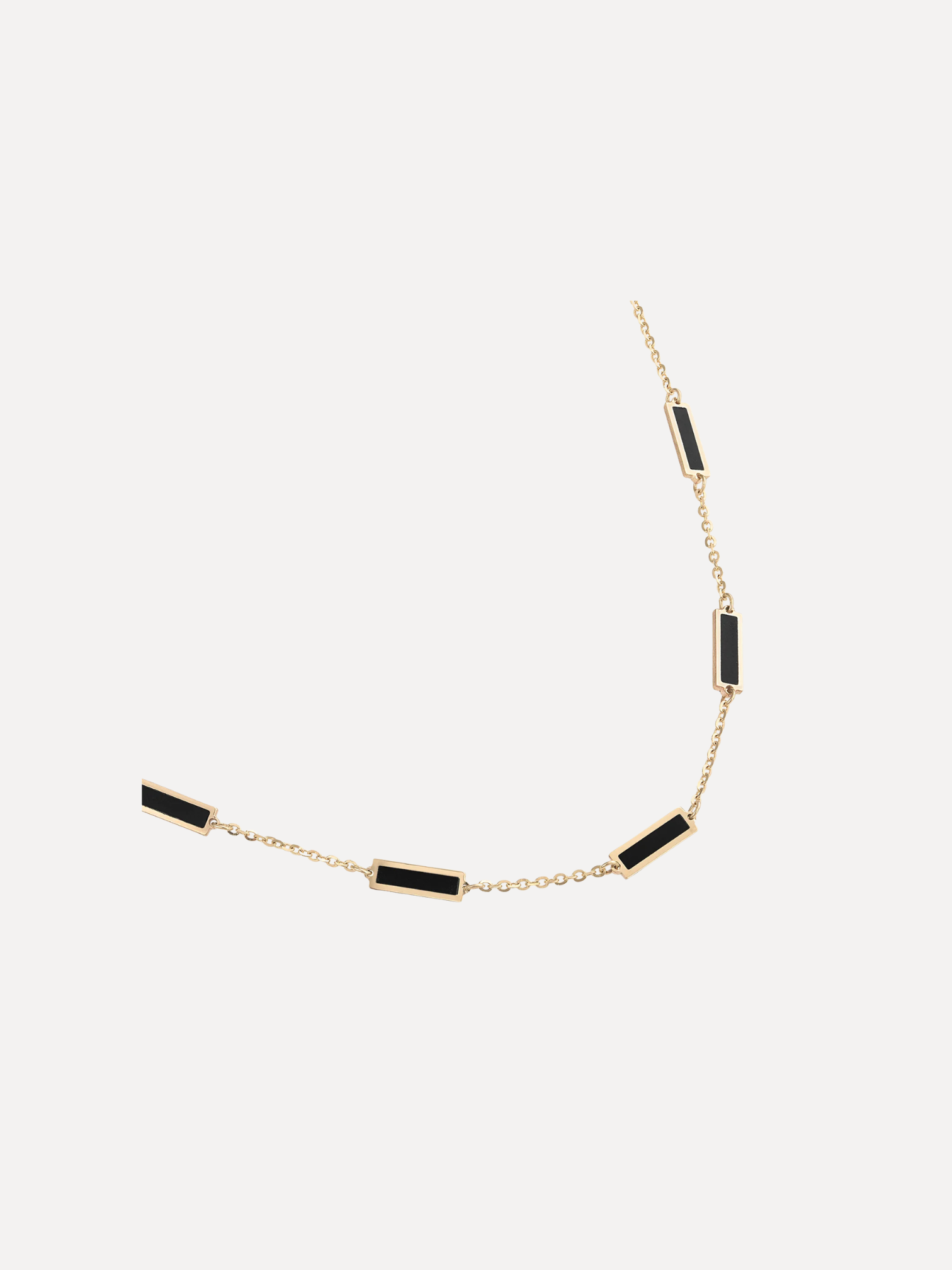 Bar Chain with Onyx