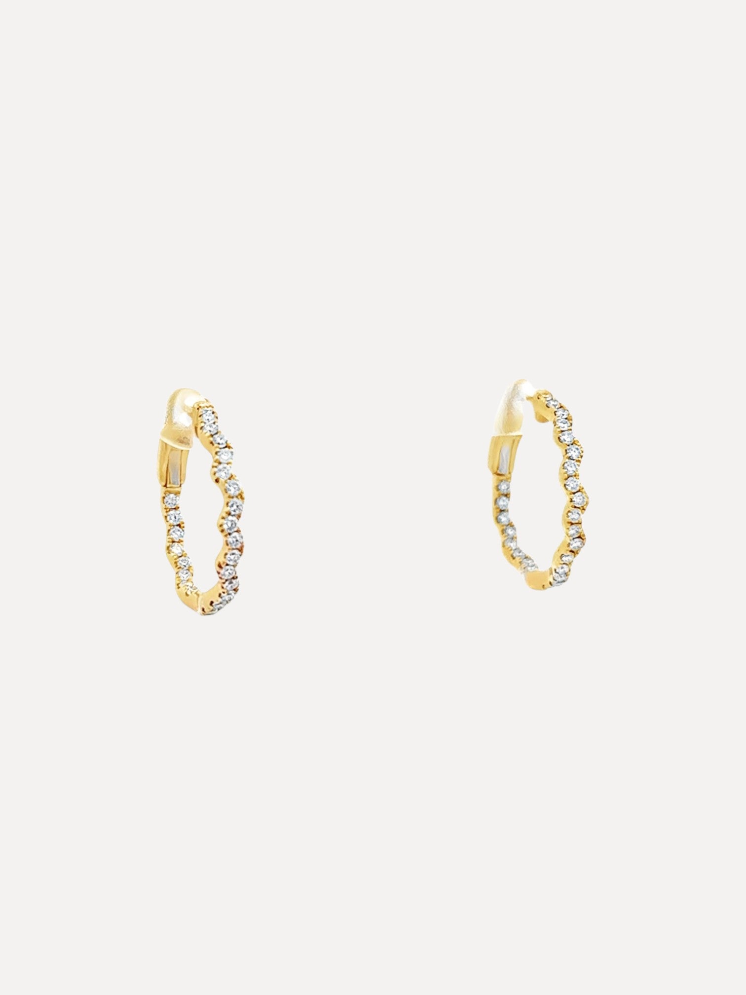 Rio Diamond Inside Outside Hoops 20mm Rio Diamond Inside Outside Hoops 20mm Graziela Gems Graziela Gems  Squash Blossom Vail