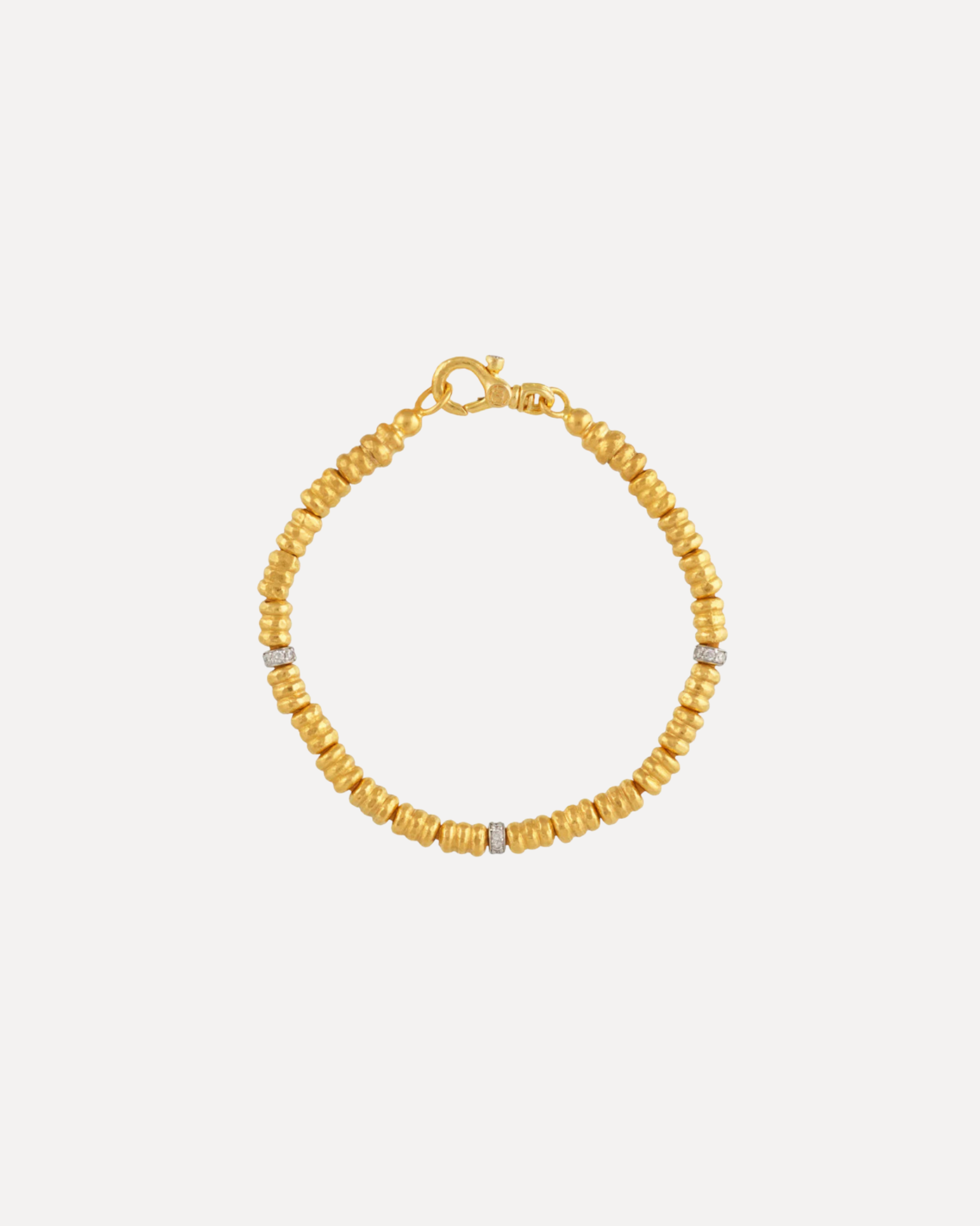 Vertigo Gold Diamond Beaded Single-Strand Bracelet