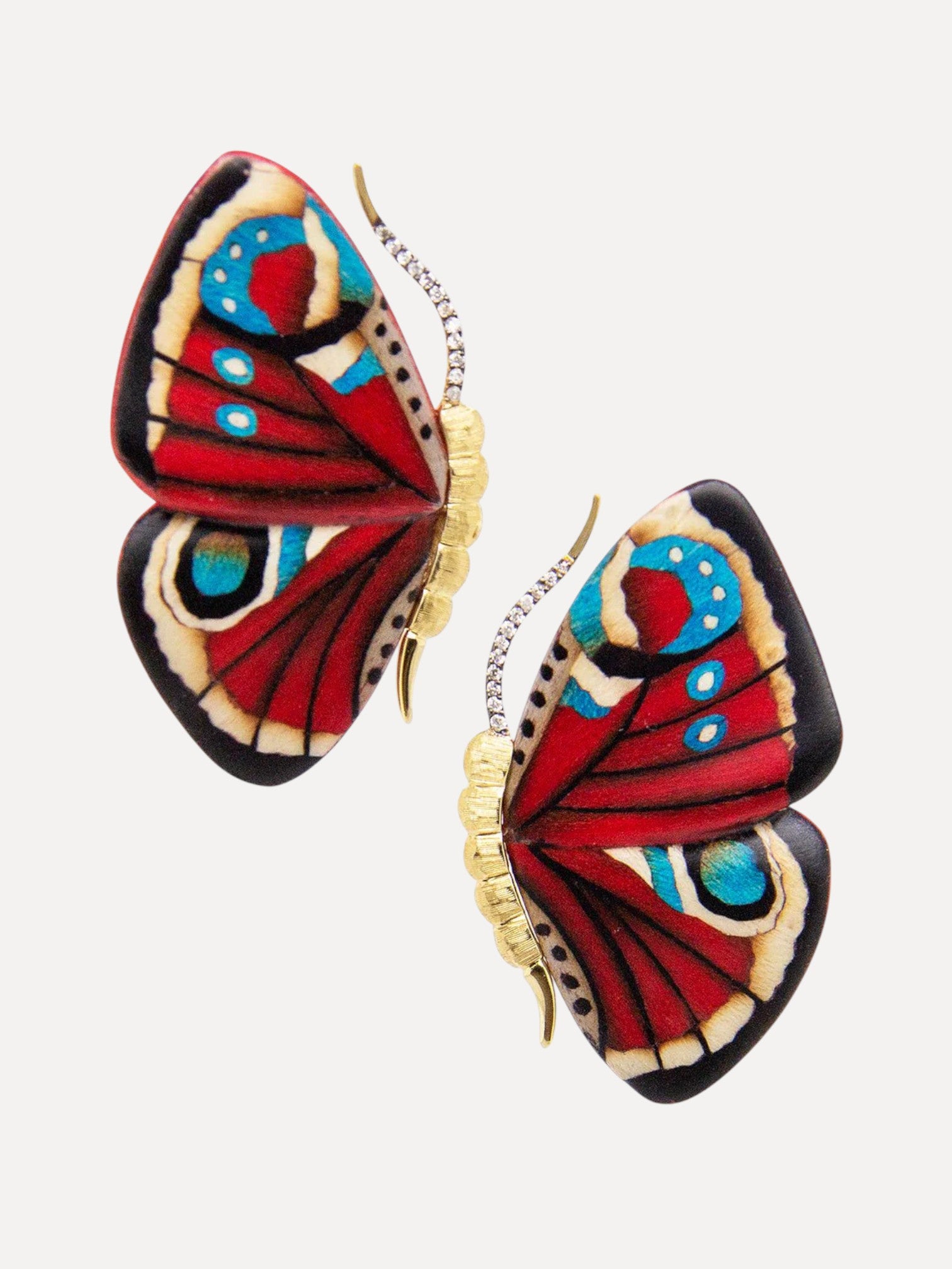 Marquetry Butterfly Earrings