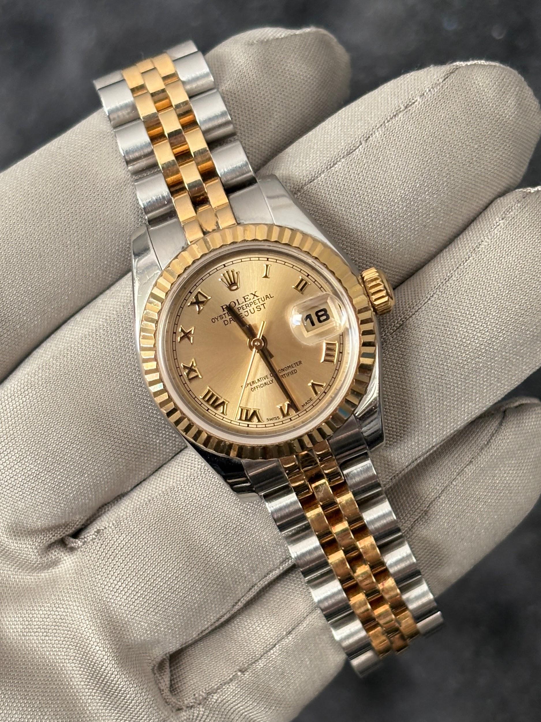 Rolex Datejust 26MM YG/SS Champ Roman