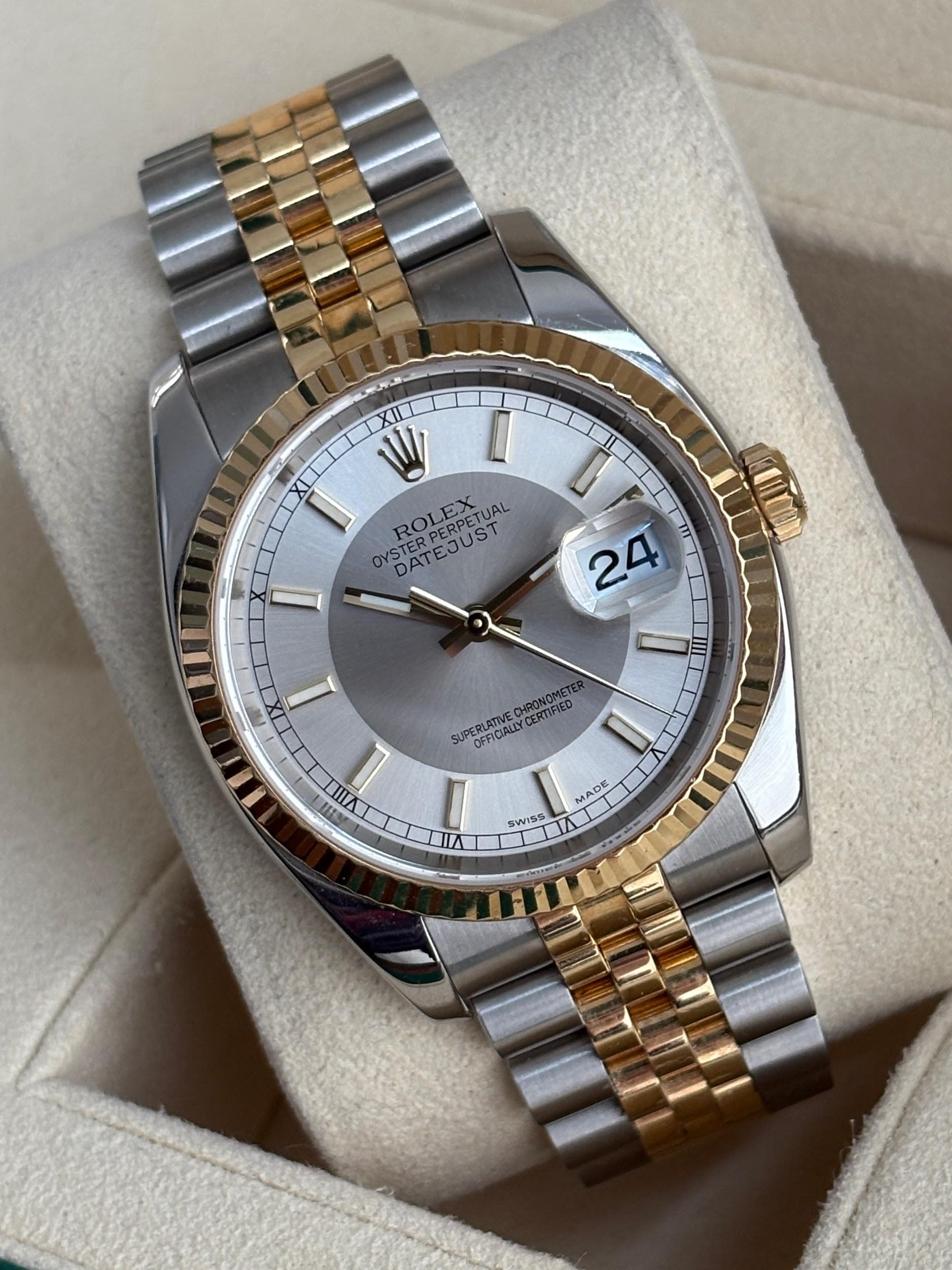 Datejust 36MM 18KT YG/SS Tuxedo Dial