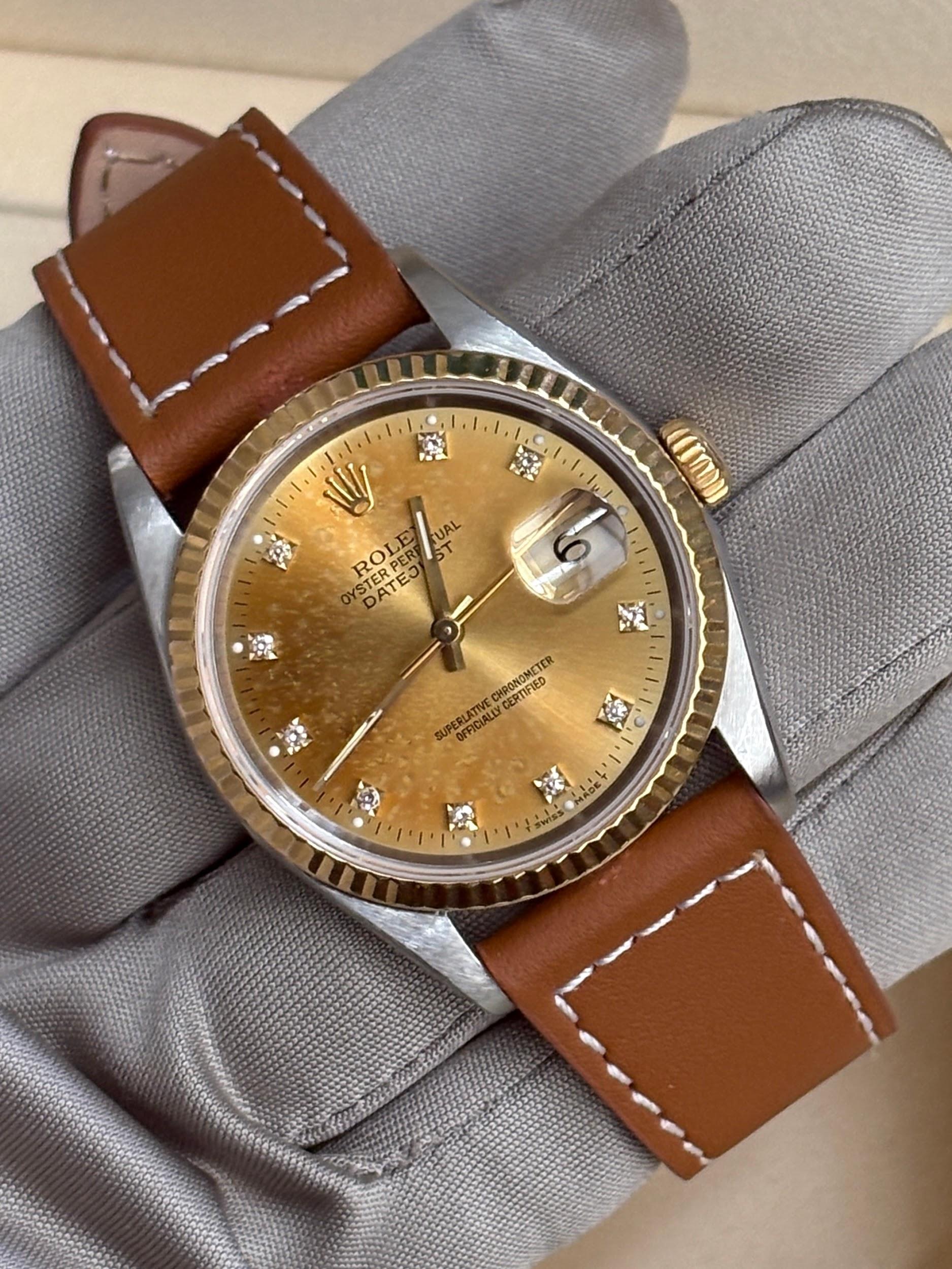 Rolex Datejust 36MM 18KT YG/SS Diamond