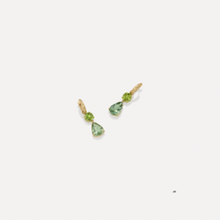 OOAK Gemmy Gem Double Drop Peridot and Green Tourmaline Earrings OOAK Gemmy Gem Double Drop Peridot and Green Tourmaline Earrings Irene Neuwirth Irene Neuwirth  Squash Blossom Vail