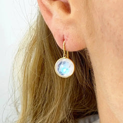 Aquamarine Drop Earrings - Squash Blossom Vail