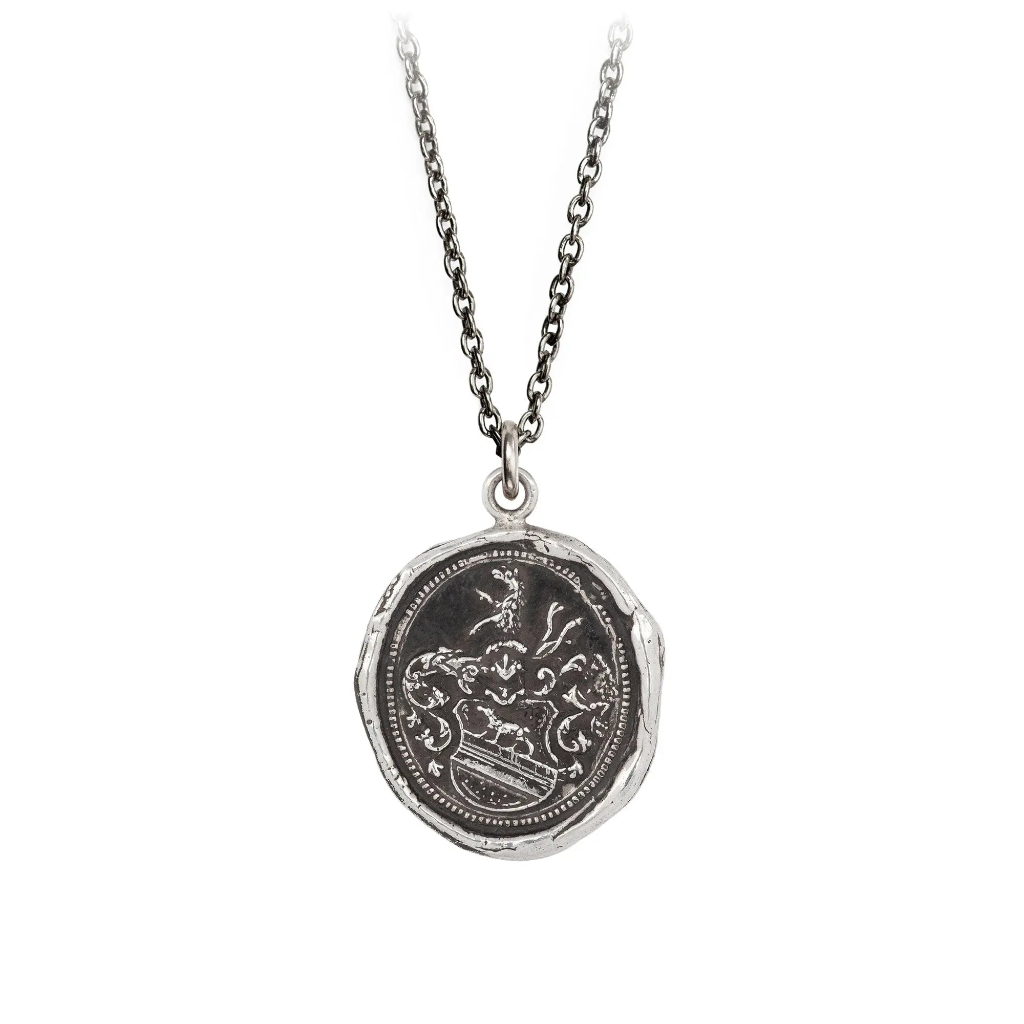 Heart of the Wolf Talisman Necklace - Squash Blossom Vail