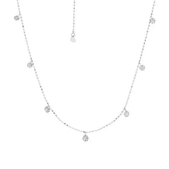 Tiny Floating Diamond Necklace - Squash Blossom Vail