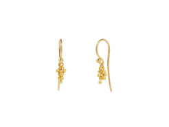 Boucle Gold Charm Earrings, Tiny, with No Stone - Squash Blossom Vail