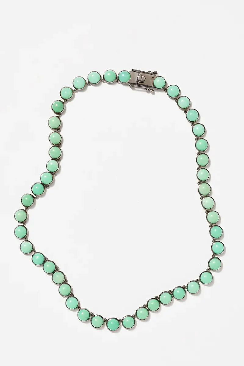 Riviere Dot chrysoprase Necklace - Squash Blossom Vail