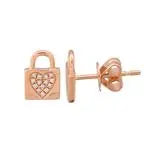 Lock Heart Studs - Squash Blossom Vail