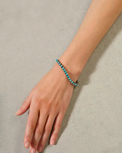 Mini Tile Tennis Bracelet - Turquoise - Squash Blossom Vail