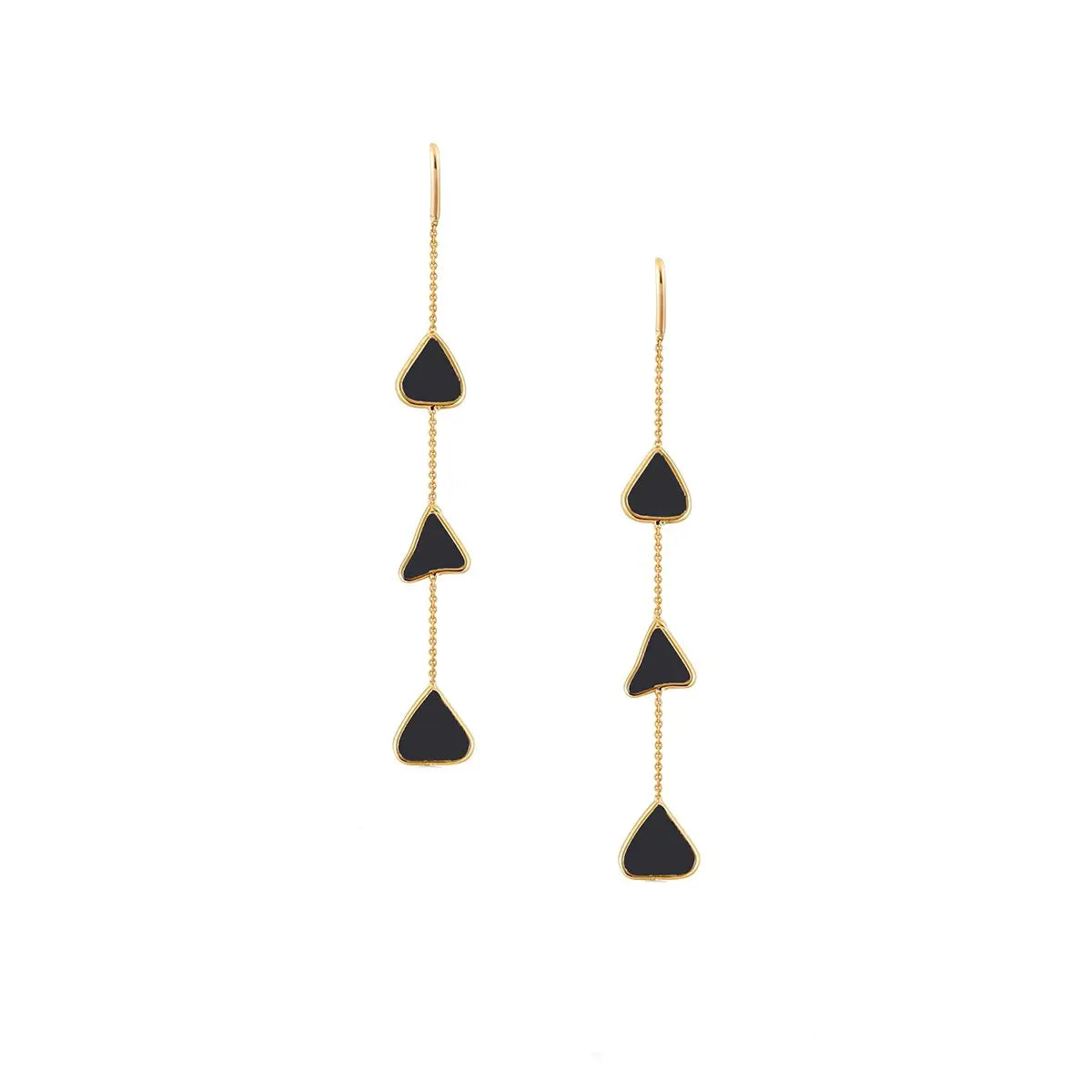 Black Diamond Earrings - Squash Blossom Vail