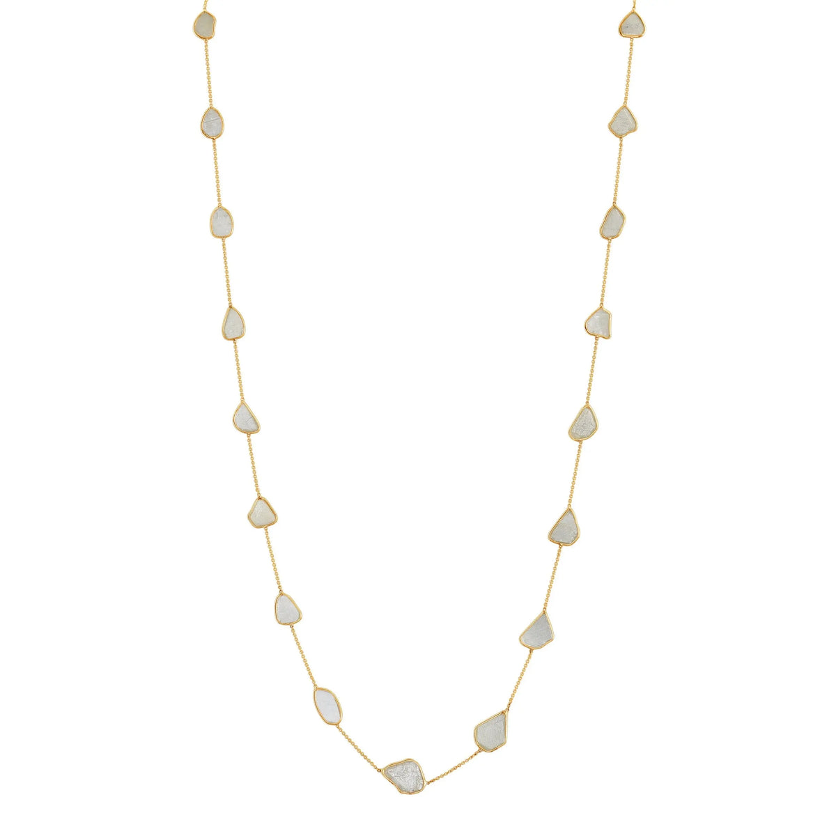 18k Slice Diamond Necklace - Squash Blossom Vail