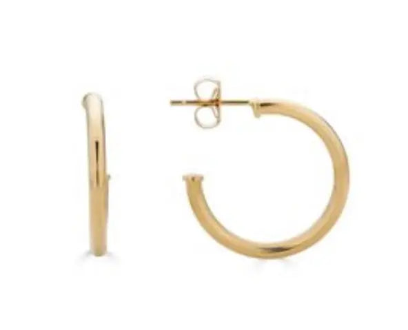 Gold Hoop Earrings - Squash Blossom Vail