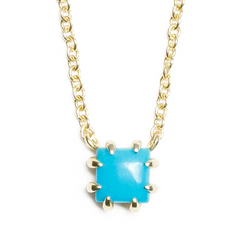 Javina Turquoise Necklace - Squash Blossom Vail