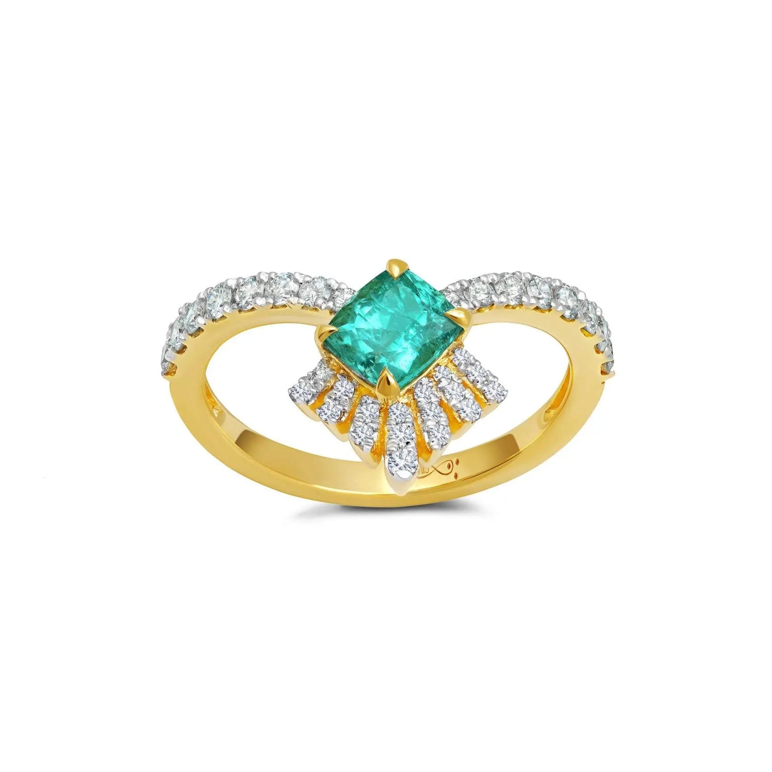 18k yellow gold  .88 Carat of Graziela Tourmaline, .46 Carat of G-H Color White Diamonds  Ring Size 7  If you need a different size, please email shop@sbvail.com  Designed by Graziela Gems