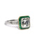 Platinum Diamond and Emerald Ring - Squash Blossom Vail