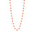 Stack you necklace layers with this versatile beaded chain! The Classic Gigi Necklace by gigi CLOZEAU features 18 carat yellow gold, and striking Coral resin jewels for an everyday effortless appearance. Handcrafted in 18k yellow gold. The beads measure 1.50mm in diameter and is finished with a spring ring clasp. The length is 16.5 inches.